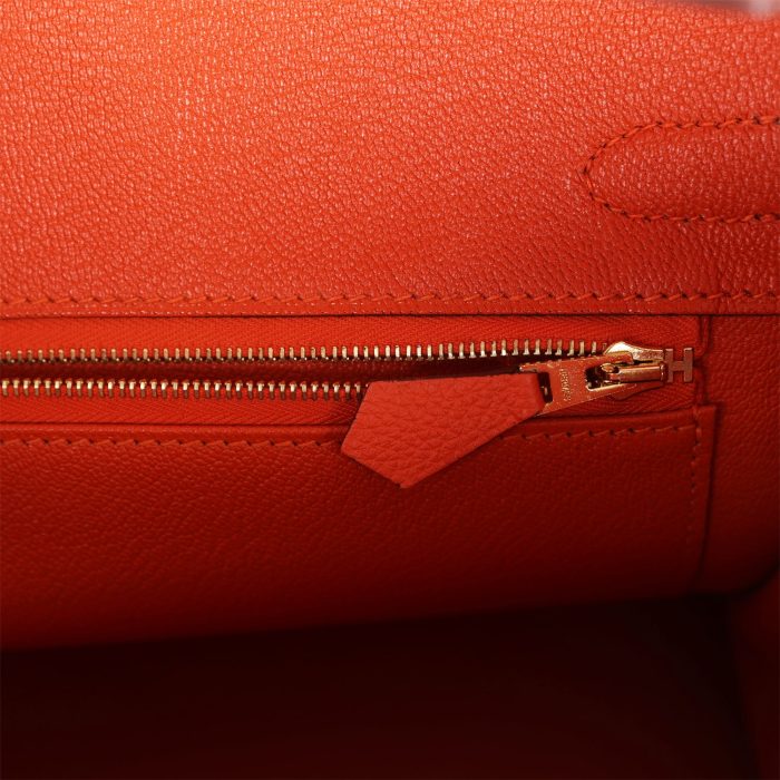 Handmade Bag HB 30 Feu Togo Gold Hardware - 图片 8