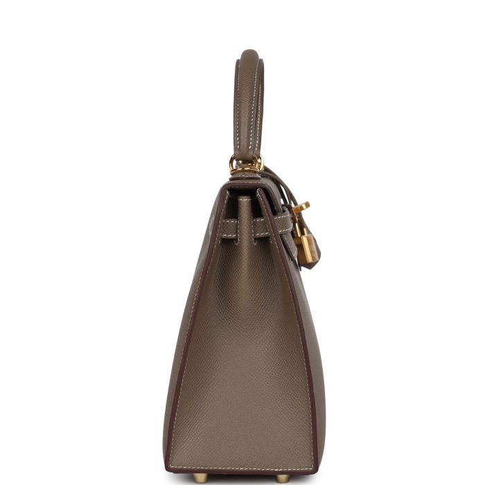 Handmade HKS 25 Etoupe Epsom Gold Hardware - 图片 4