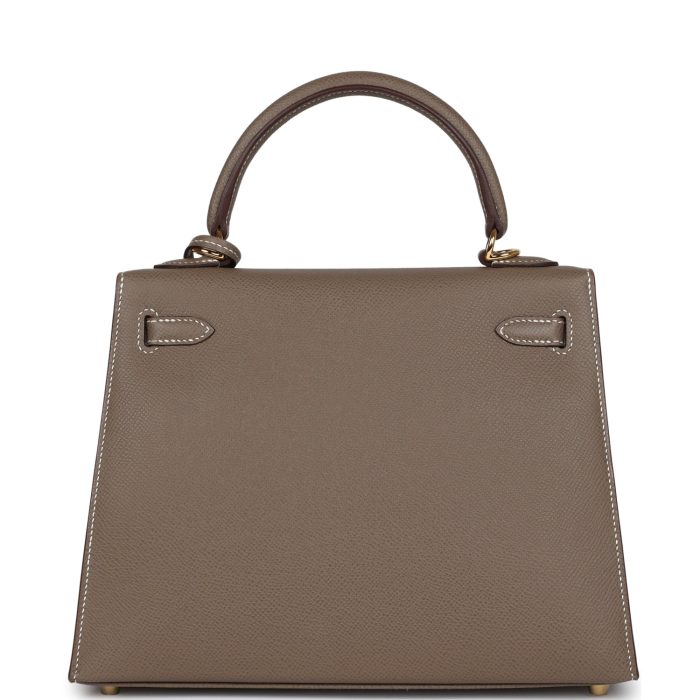 Handmade HKS 25 Etoupe Epsom Gold Hardware - 图片 5