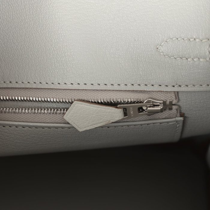 Handmade Bag HB 25 Gris Perle Ostrich Palladium Hardware - 图片 8