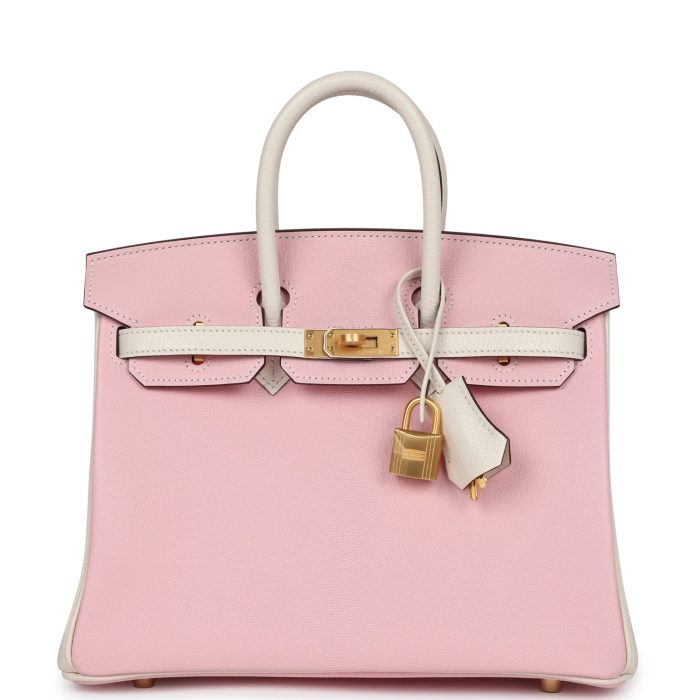 Handmade Bag HSOB(HSS) 25 Rose Sakura and Nata Chevre Brushed Gold Hardware