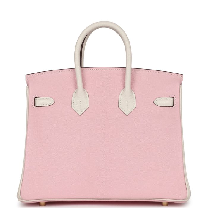 Handmade Bag HSOB(HSS) 25 Rose Sakura and Nata Chevre Brushed Gold Hardware - 图片 4