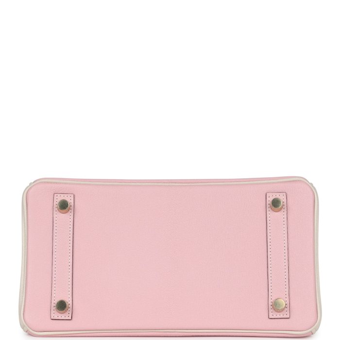 Handmade Bag HSOB(HSS) 25 Rose Sakura and Nata Chevre Brushed Gold Hardware - 图片 5