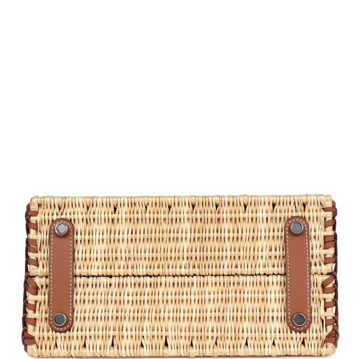 Handmade Bag HPB 25 Gold Swift and Stripe Wicker Palladium Hardware - 图片 5