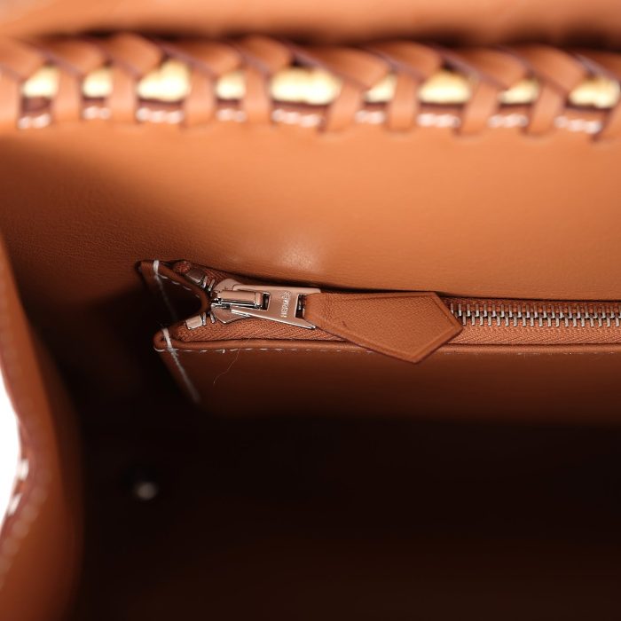 Handmade Bag HPB 25 Gold Swift and Stripe Wicker Palladium Hardware - 图片 8