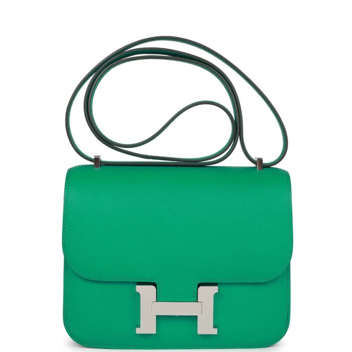 Handmade Bag HC 18 Vert Jade Epsom Palladium Hardware