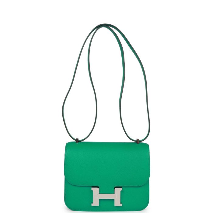 Handmade Bag HC 18 Vert Jade Epsom Palladium Hardware - 图片 6