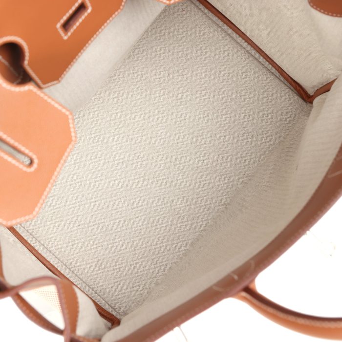 Handmade Bag HB HAC 40 Gold Evercolor and Ecru Toile Palladium Hardware - 图片 7