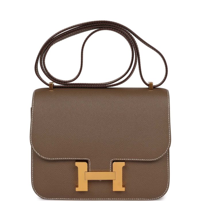 Handmade Bag HC 18 Etoupe Epsom Gold Hardware