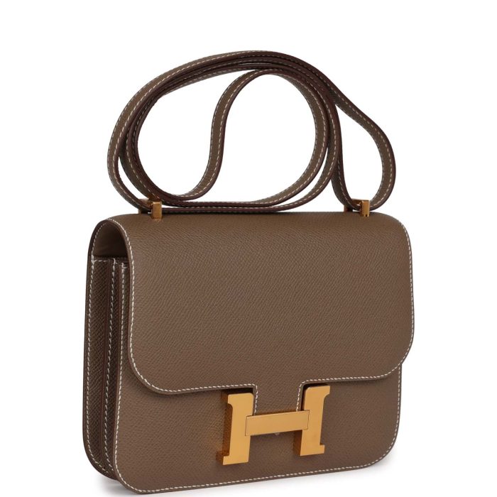 Handmade Bag HC 18 Etoupe Epsom Gold Hardware - 图片 2