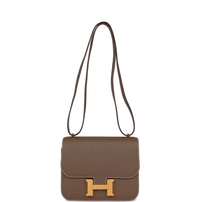 Handmade Bag HC 18 Etoupe Epsom Gold Hardware - 图片 6