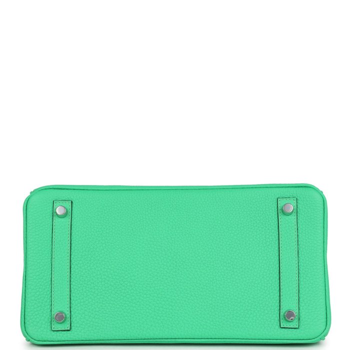 Handmade Bag HB 30 Vert Comics Togo and Vert Jade Niloticus Crocodile Touch Palladium - 图片 5