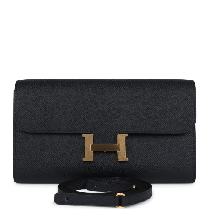 Handmade Bag HC Wallet To Go Black Epsom Gold Hardware