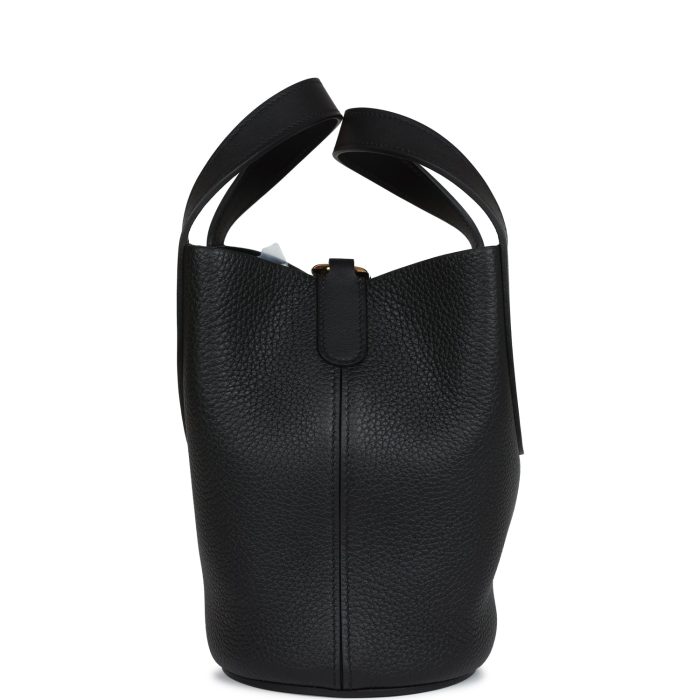 Handmade Bag HITL 18 Black Clemence and Swift Gold Hardware - 图片 3
