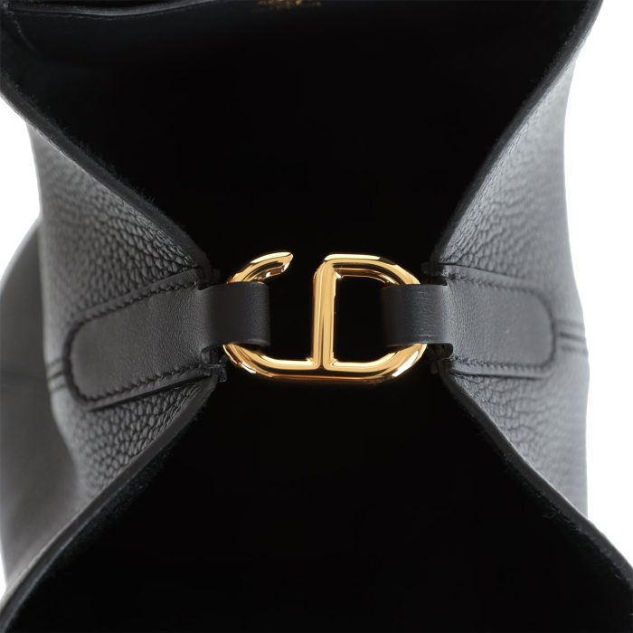 Handmade Bag HITL 18 Black Clemence and Swift Gold Hardware - 图片 5