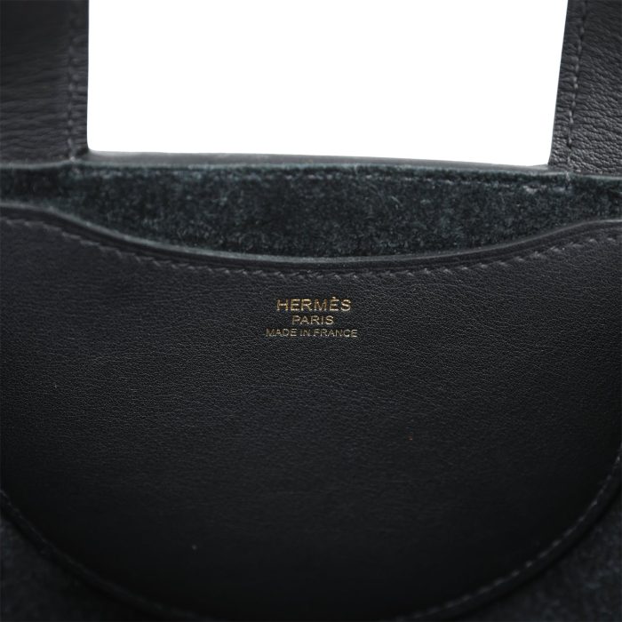 Handmade Bag HITL 18 Black Clemence and Swift Gold Hardware - 图片 6