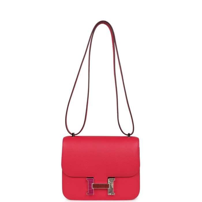 Handmade Bag HC 18 Rose Extreme Epsom Marquette Palladium Hardware - 图片 6