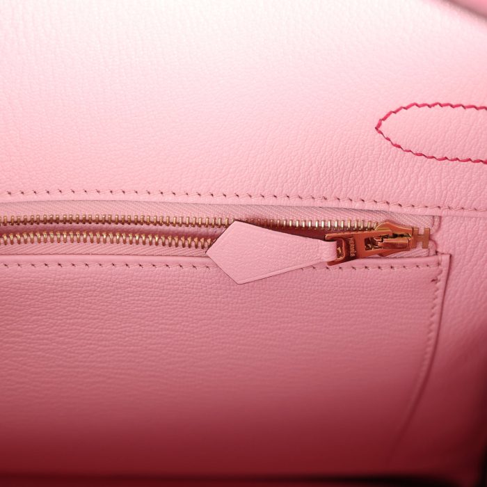 Handmade Bag HSOB(HSS) 30 Rose Mexico and Rose Sakura Chevre Rose Gold Hardware - 图片 8
