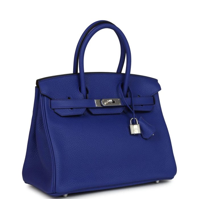 Handmade Bag HB 30 Bleu Electric Clemence Palladium Hardware - 图片 2