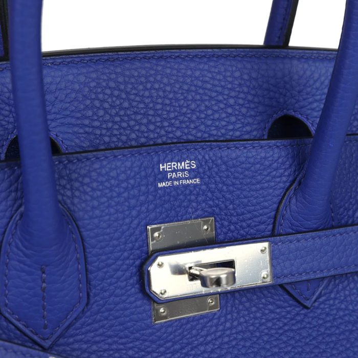 Handmade Bag HB 30 Bleu Electric Clemence Palladium Hardware - 图片 6