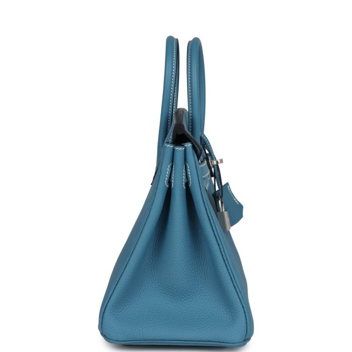 Handmade Bag HB 25 Blue Jean Togo Palladium Hardware - 图片 3