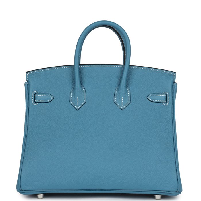 Handmade Bag HB 25 Blue Jean Togo Palladium Hardware - 图片 4