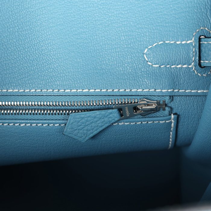 Handmade Bag HB 25 Blue Jean Togo Palladium Hardware - 图片 8