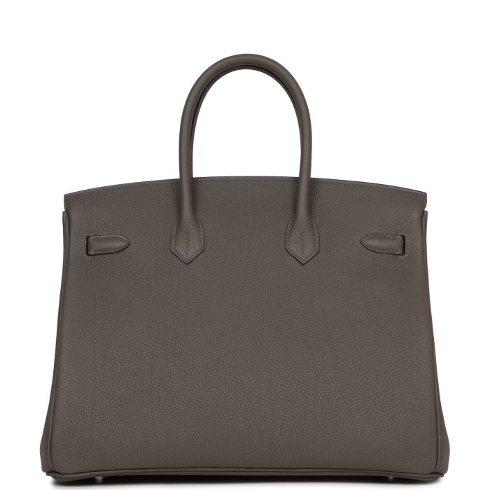 Handmade Bag HB 35 Gris Meyer Togo Palladium Hardware - 图片 4