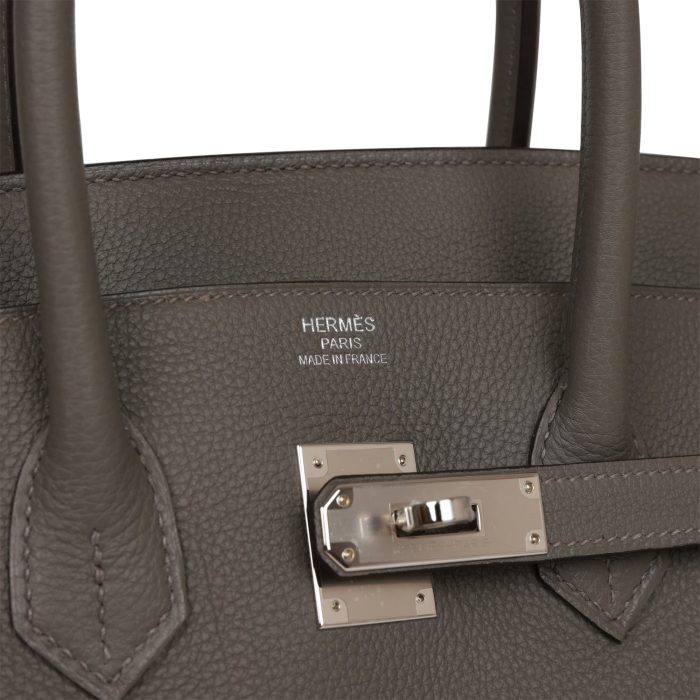 Handmade Bag HB 35 Gris Meyer Togo Palladium Hardware - 图片 6