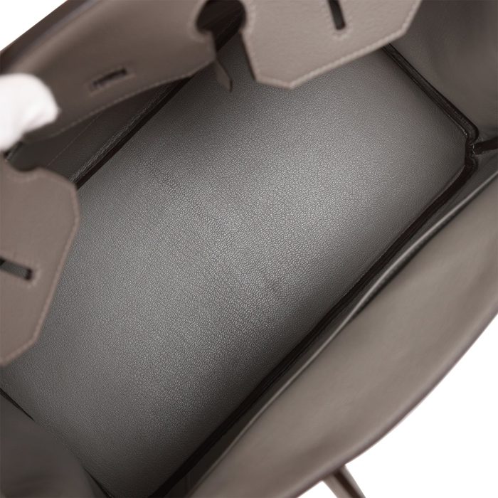 Handmade Bag HB 35 Gris Meyer Togo Palladium Hardware - 图片 7