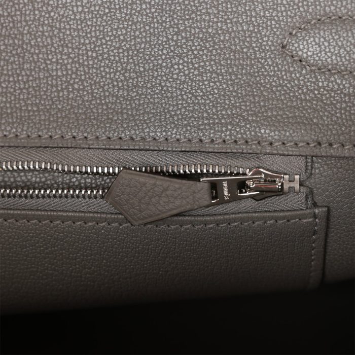 Handmade Bag HB 35 Gris Meyer Togo Palladium Hardware - 图片 8