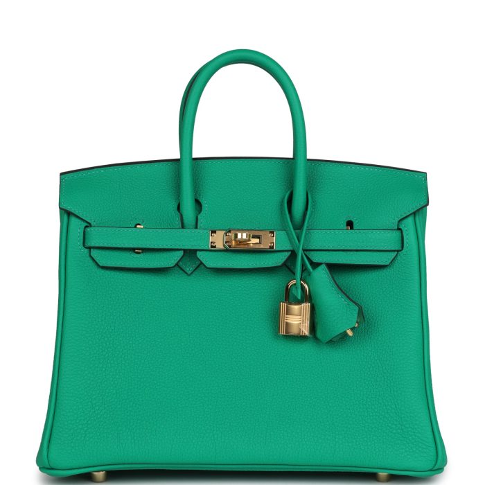 Handmade Bag HB 25 Menthe Togo Gold Hardware