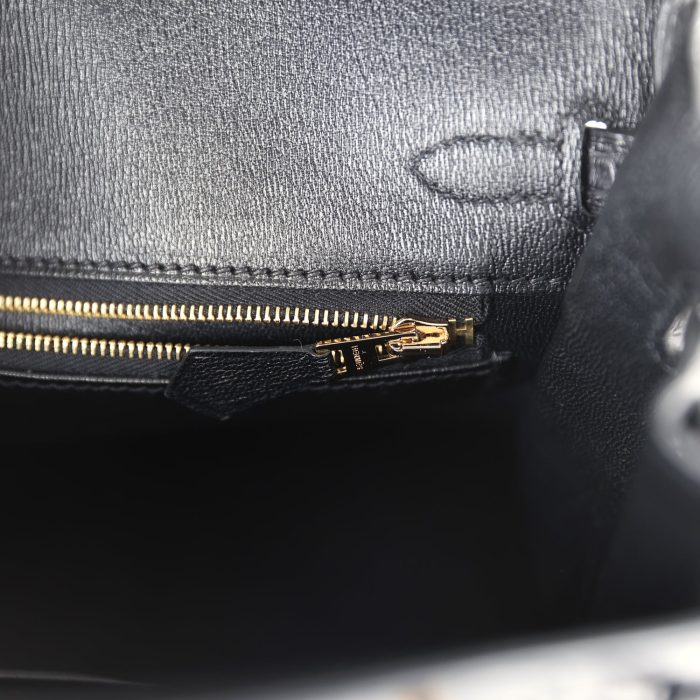 Handmade Bag HB 25 Black Matte Alligator Gold Hardware - 图片 8