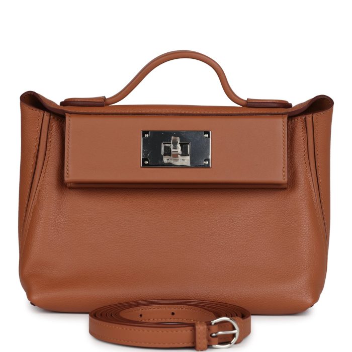 Handmade bag Mini Gold Evercolor and Swift Palladium Hardware