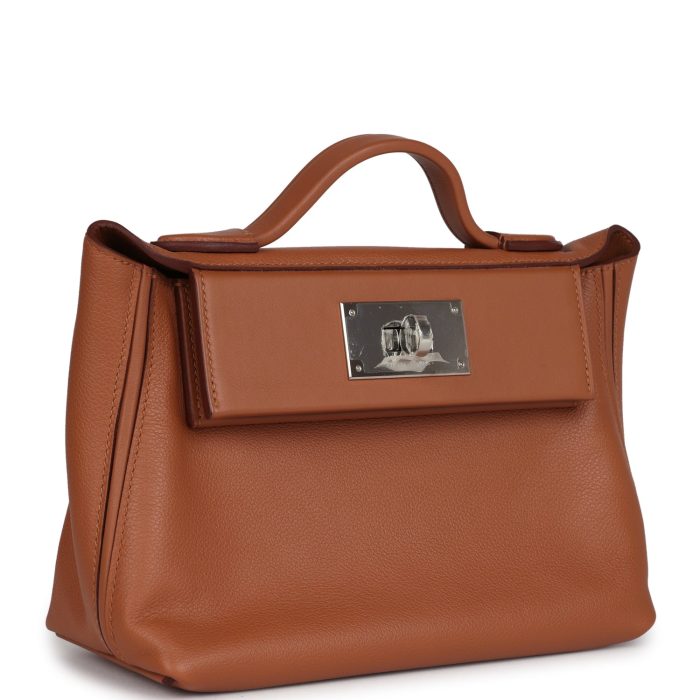 Handmade bag Mini Gold Evercolor and Swift Palladium Hardware - 图片 2