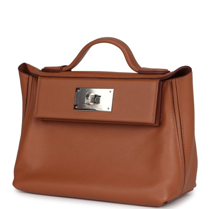 Handmade bag Mini Gold Evercolor and Swift Palladium Hardware - 图片 3