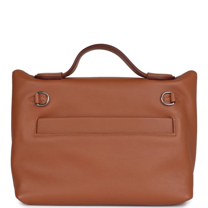 Handmade bag Mini Gold Evercolor and Swift Palladium Hardware - 图片 5