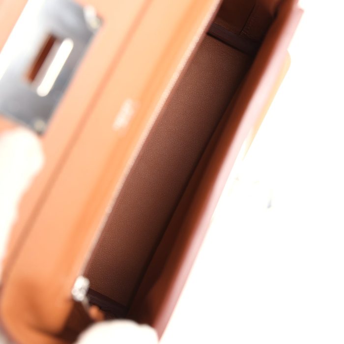 Handmade bag Mini Gold Evercolor and Swift Palladium Hardware - 图片 8