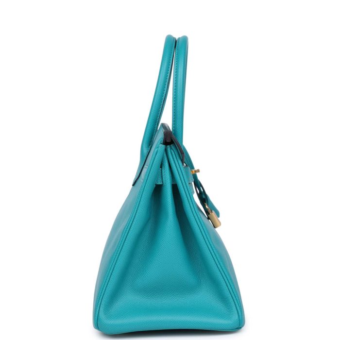 Handmade Bag HB 30 Bleu Paon Epsom Gold Hardware - 图片 3