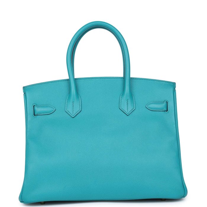 Handmade Bag HB 30 Bleu Paon Epsom Gold Hardware - 图片 4