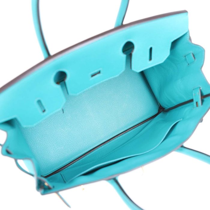 Handmade Bag HB 30 Bleu Paon Epsom Gold Hardware - 图片 7