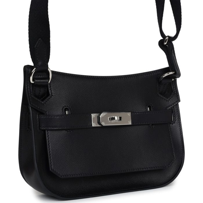 Handmade HJ Mini Black Evercolor Palladium Hardware - 图片 2