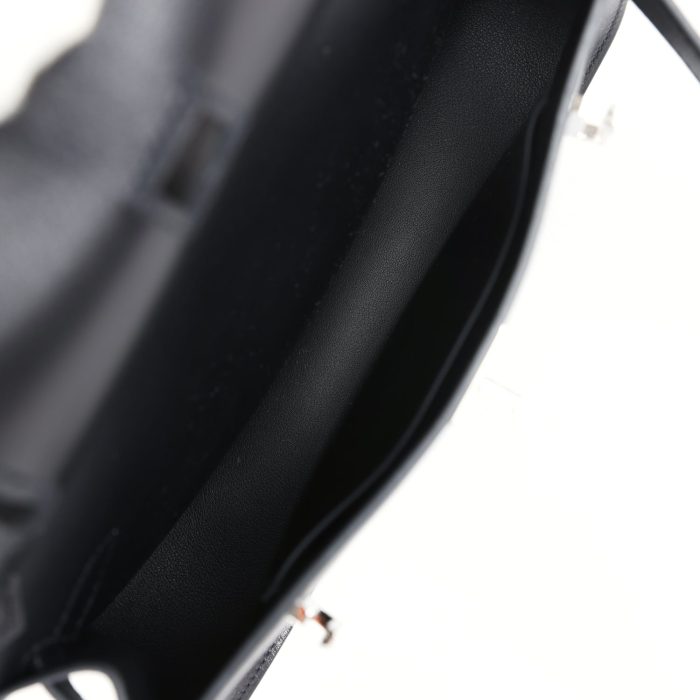 Handmade HJ Mini Black Evercolor Palladium Hardware - 图片 8