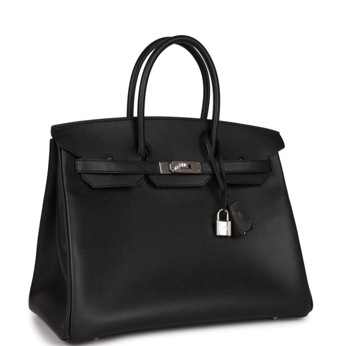 Handmade Bag HB 35 Black Epsom Palladium Hardware - 图片 2
