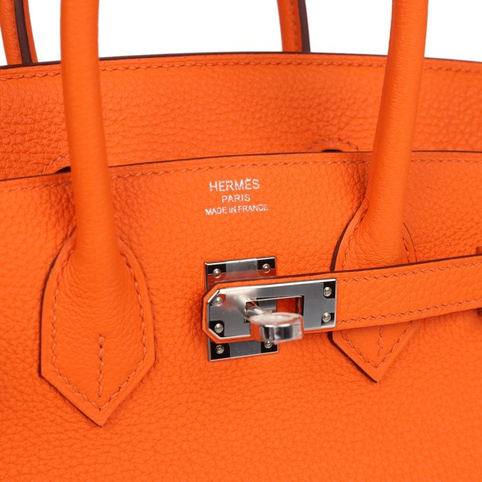 Handmade Bag HB 25 Orange Minium Togo Palladium Hardware - 图片 6