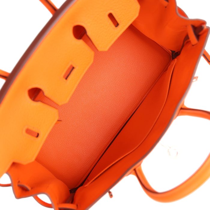 Handmade Bag HB 25 Orange Minium Togo Palladium Hardware - 图片 7