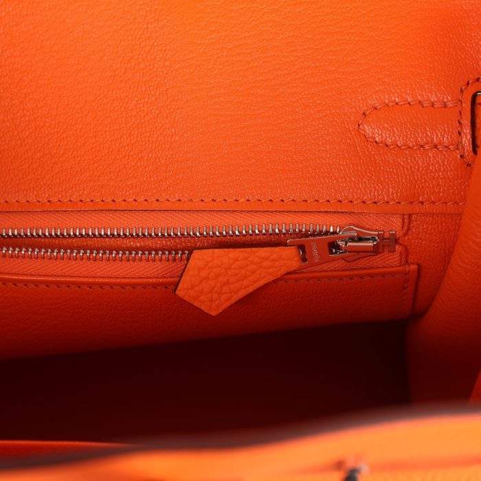 Handmade Bag HB 25 Orange Minium Togo Palladium Hardware - 图片 8
