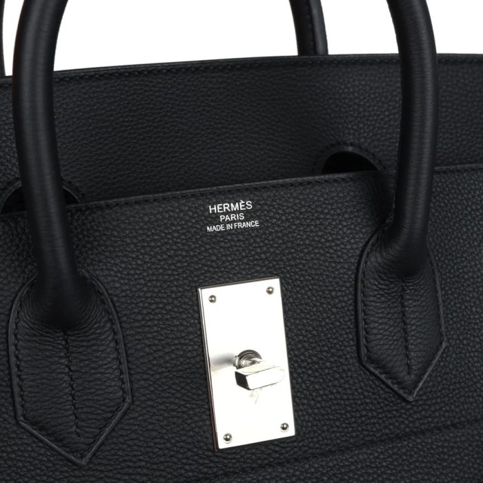 Handmade Bag HMB HAC 50 Black Togo Palladium Hardware - 图片 7
