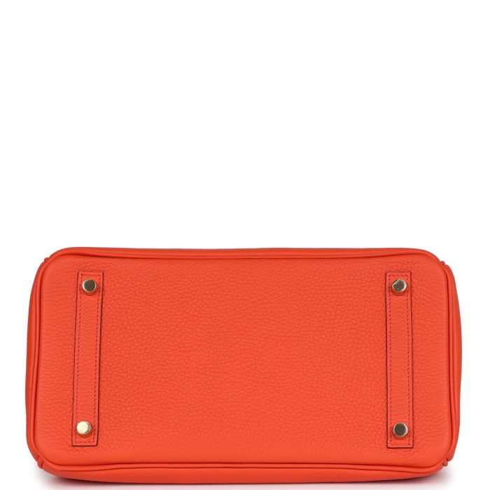 Handmade Bag HB 30 Orange Poppy Clemence Gold Hardware - 图片 5