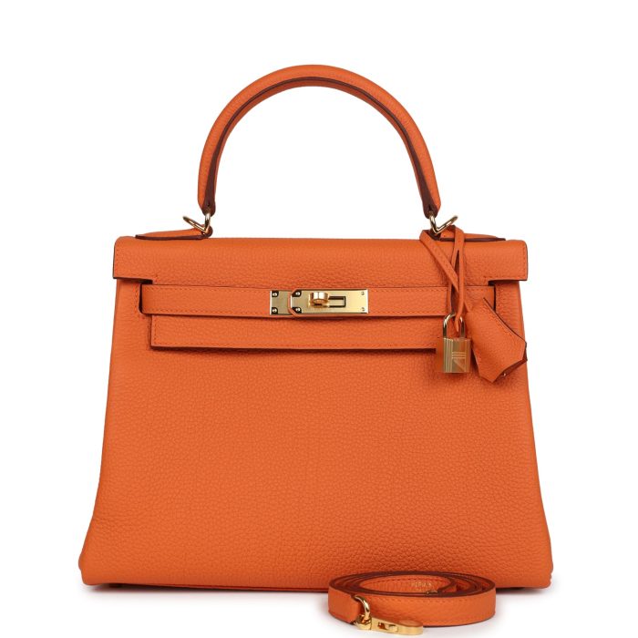 Handmade HKR 28 Orange Togo Gold Hardware